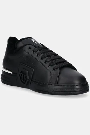 Philipp Plein Sneakers in pelle Nappa Lo-Top Fur Hexagon colore USC0691 PLE075N 0202