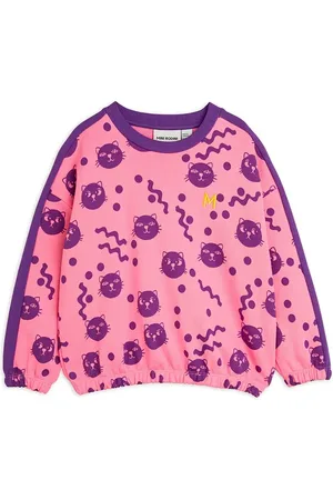 Mini Rodini Felpa in cotone bambino/a Squiggly cats colore 2512012228