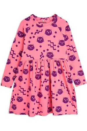 Mini Rodini Vestito di cotone bambina Squiggly cats colore 2515010628
