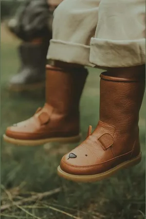 Donsje Scarpe invernali in pelle bambino/a Wadudu Classic Boots Bear colore 2022001