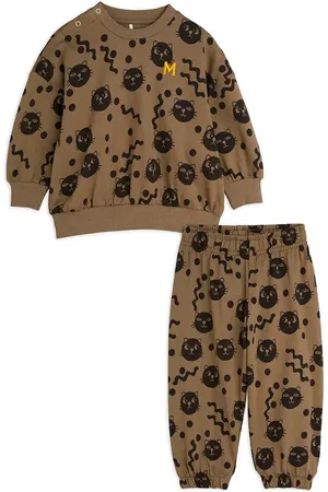 Mini Rodini Tuta in cotone neonati Squiggly cats colore 2514010416