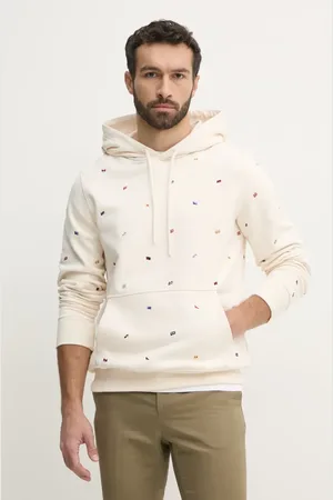 Tommy Hilfiger Felpa in cotone uomo colore con cappuccio con applicazione MW0MW39310