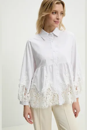 ANSWEAR Camicetta in cotone donna colore