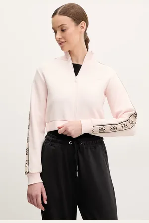 Guess Felpa donna colore rosa con applicazione
