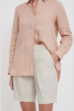 Calvin Klein Pantaloncini in lino misto colore