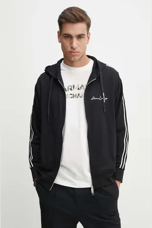 Armani Exchange Felpa uomo colore con cappuccio con applicazione 8NZMSH Z9N1Z