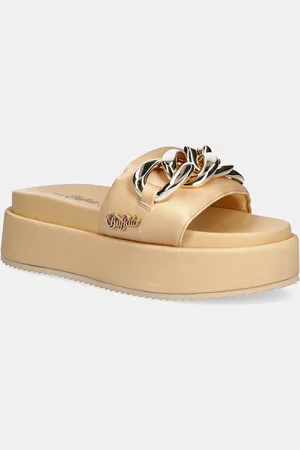 Buffalo Ciabatte slide Noa Slide Chain 2.0 donna colore 1602259-GLD