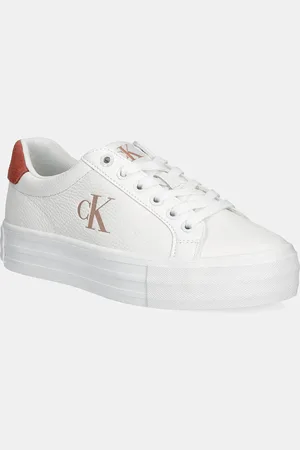 Calvin Klein Sneakers in pelle BOLD VULC FLATF LOW LTH ML colore YW0YW01669