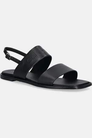 Calvin Klein Sandali in pelle FLAT SANDAL - HE donna colore HW0HW02377