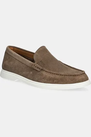HUGO BOSS Mocassini in camoscio Sienne uomo colore 50543083