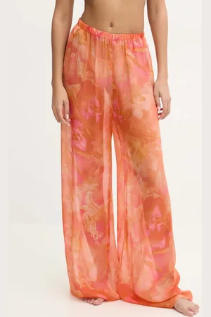 Guess Pantaloni da spiaggia in misto seta colore E5GB00 WE550