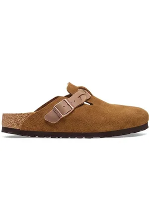 Birkenstock Ciabatte slide in camoscio Boston donna colore 1026713