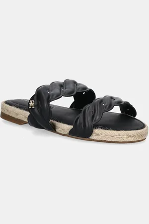 Tommy Hilfiger Infradito in pelle LEATHER ROPE ESPADRILLE MULE donna colore FW0FW08503