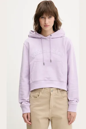 Guess Felpa in cotone donna colore con cappuccio con applicazione W5GQ22 K68I4