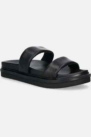 Calvin Klein Ciabatte slide FLAT MOLDED DOUBLEBAR SANDAL LTH uomo colore YM0YM01226