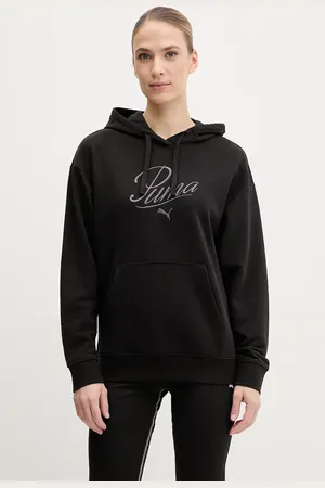 PUMA Felpa donna colore con cappuccio con applicazione 684983