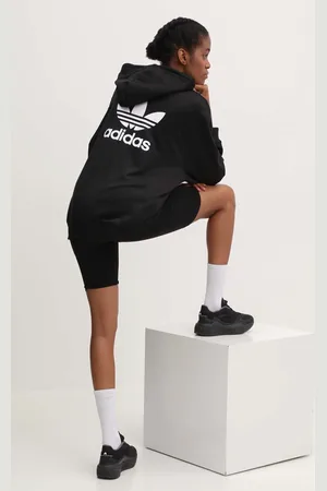 adidas Felpa Trefoil Hoodie donna colore con cappuccio IU2409