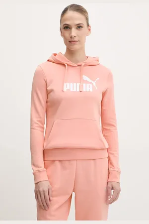 PUMA Felpa donna colore rosa con cappuccio 682391
