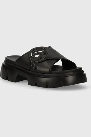 Karl Lagerfeld Infradito in pelle SUN TREKKA NFT donna colore KL83504