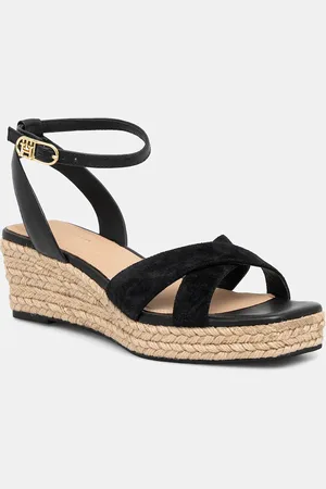 Tommy Hilfiger Sandali in pelle LEATHER & SUEDE MID WEDGE ESPAD colore FW0FW08804