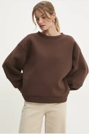 ANSWEAR Felpa in cotone donna colore