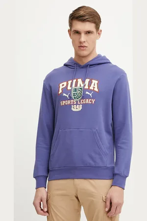 PUMA Felpa in cotone uomo colore con cappuccio 629629