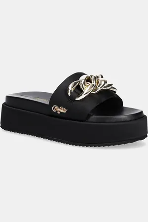 Buffalo Ciabatte slide Noa Slide Chain 2.0 donna colore 1602258-BLK