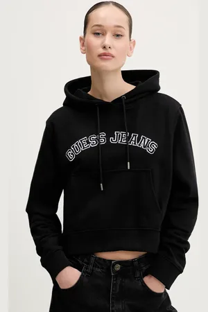 Guess Felpa in cotone donna colore con cappuccio con applicazione W5GQ22 K68I4