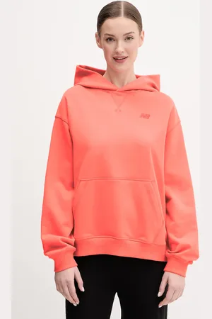New Balance Felpa in cotone donna colore con cappuccio WT41537DTR