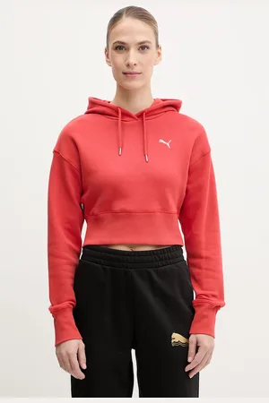PUMA Felpa in cotone donna colore con cappuccio 629778