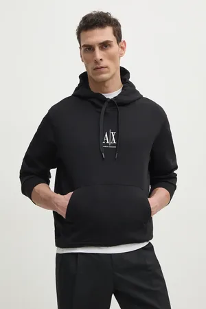 Armani Exchange Felpa uomo colore con cappuccio con applicazione XM000369 AF10818