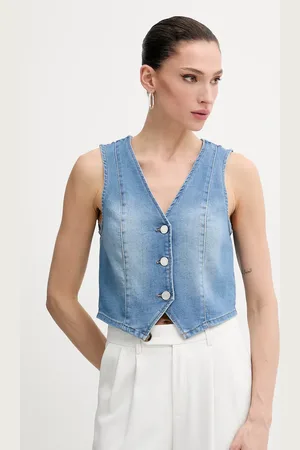 Morgan Gilet di jeans CFLA colore CFLA