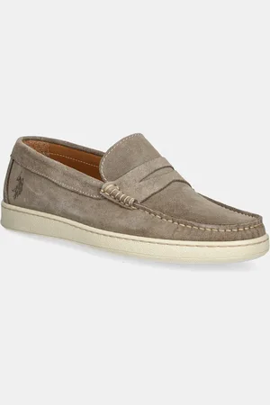 U.S. Polo Assn. Mocassini in camoscio MIGUEL002M/5S1 uomo colore grigio MIGUEL