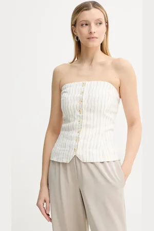 Samsøe Samsøe Top di lino SAELLENA donna colore F25100017