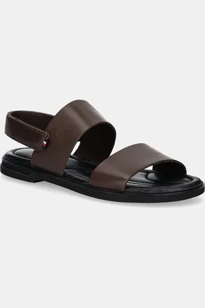 Tommy Hilfiger Sandali in pelle PREMIUM HILFIGER STRAPPY LH SAND uomo colore FM0FM05356