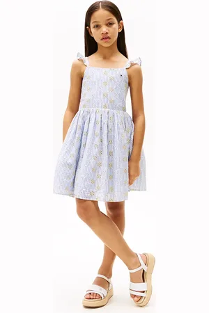 Tommy Hilfiger Vestito di cotone bambina colore KG0KG08479