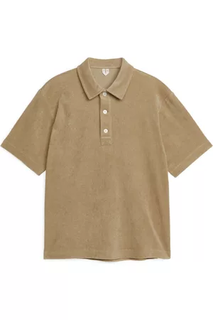 ARKET Uomo Polo - Cotton Towelling Polo Shirt - Beige