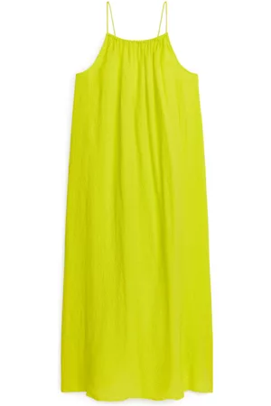ARKET Donna Vestiti lunghi - Seersucker Maxi Dress - Yellow