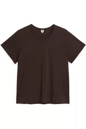ARKET Donna T-shirt cotone - Lightweight Cotton T-Shirt - Brown