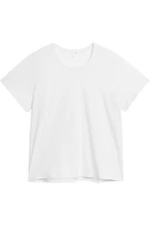 ARKET Donna T-shirt cotone - Lightweight Cotton T-Shirt - White