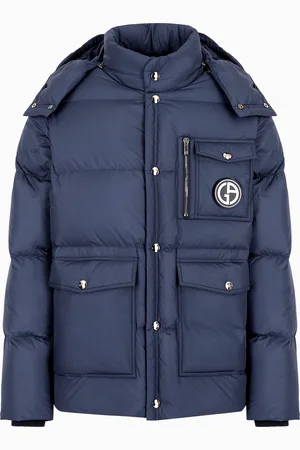 Giorgio Armani Bomber con cappuccio imbottito in piuma d