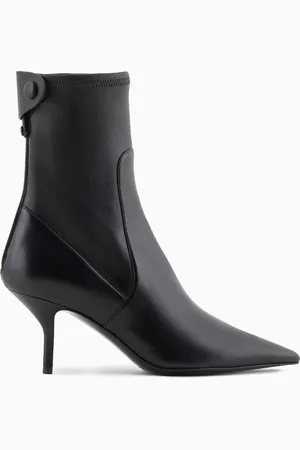 Giorgio Armani Stivaletti con tacco in nappa