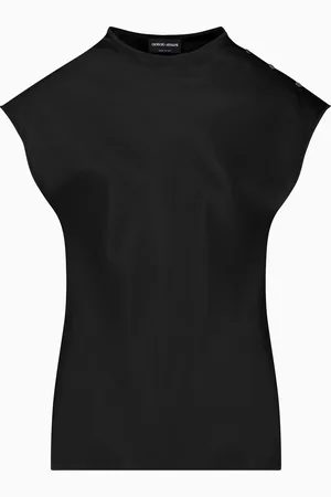 Giorgio Armani Blusa in lana stretch grain de poudre