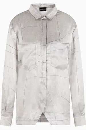 Giorgio Armani Camicia in raso di seta stampata