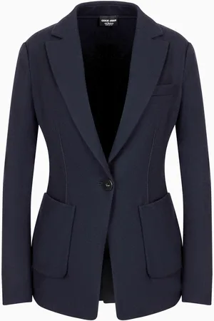Giorgio Armani Giacca monopetto in jersey di puro cashmere
