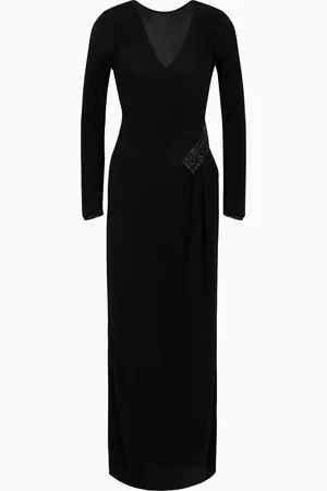 Giorgio Armani Abito lungo in jersey plissé