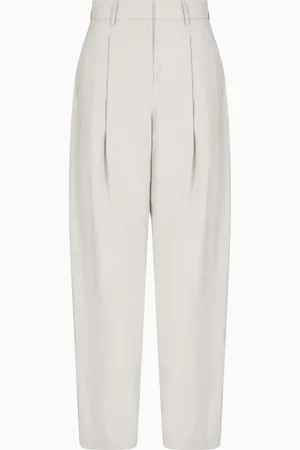 Giorgio Armani Pantaloni a una pince in seta lavata