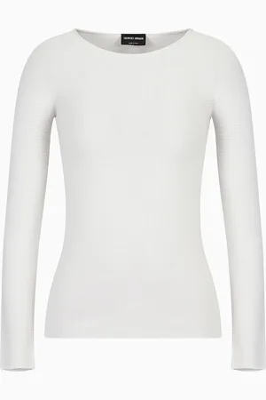 Giorgio Armani Maglia a maniche lunghe in viscosa punto links