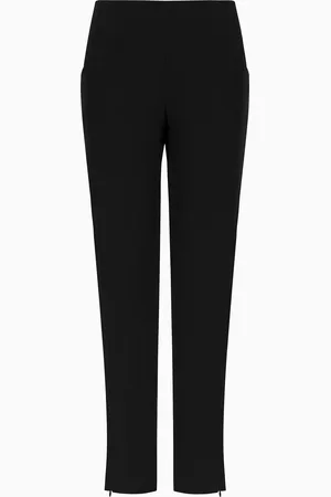Giorgio Armani Pantaloni cropped in pura seta