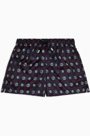 Giorgio Armani Costume da bagno boxer in tessuto jacquard con logo all-over